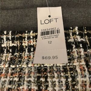LOFT Multicolor Tweed Skirt